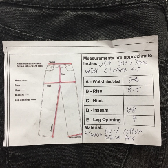 Joe's Jeans heavenly distressed skinny  Black Chelsea Fit made in USA W28 - Picture 8 of 8